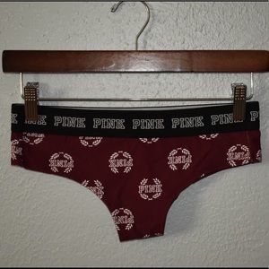 Maroon Victoria Secret PINK cheeky panties size XS